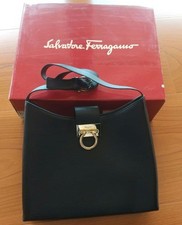Salvatore Ferragamo Shoulder Bag Black Genuine leather Auth Excellent condition picture