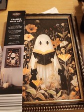 Aldi The Halloween Collection Ghost Reading With Car Wall Art 13in×16in picture