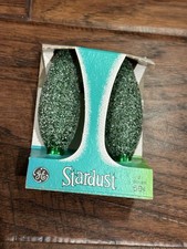 Vtg NOS GE C-7 Stardust Sugar Christmas Bulbs Green picture