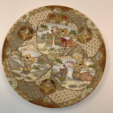 Vintage Royal Satsuma Nippon Hand Painted Moriage Porcelain Gold Plate 7.25in picture