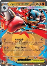 Mega Lucario ex 077/132  - Card Pokemon Near Mint Card TCG Double Rare Promo picture