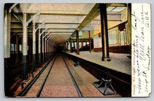 New York City Subway Tunnel Underground Tracks View NY c1908 Postcard picture
