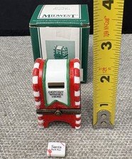 VTG Midwest Cannon Falls PHB Santa's Mailbox Porcelain Hinged Box with Letter picture