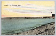 Beach Scene North Scituate Massachusetts MA Postcard picture