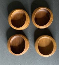 Vtg Jens Quistgaard Staved Teak Ellipse Bowl Set of 4, Dansk Designs In Denmark picture