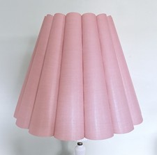 Vintage Fluted Scalloped Lampshade-Dusty Rose-LG 15