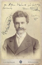 Johann Strauss Music Composer Signed Autograph RPPC Photo Postcard COPY picture