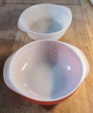 Vintage Pyrex Pink Casserole Baking Dish  Bowl 2 Qt #024 White Glasbake Bowl 2Qt picture