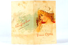 Dr Hebra's Viola Skin Cream Soap GC Bittner & Co Bifold Victorian Trade Card picture