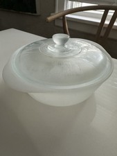 Vintage Glasbake Milk Glass 2 Qt Casserole Baking Dish Bakeware 1950 picture