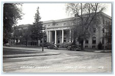 c1940's Waldorf College Building Cars Forest City Iowa IA RPPC Photo Postcard picture