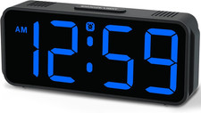 Small Digital Alarm Clock Plug in for Bedrooms Bedside, Tiny Electric Clock L... picture