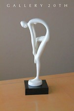 BEAUTY MID CENTURY MODERN ABSTRACT WOMAN SCULPTURE VTG 60'S ART BALLERINA GIRL picture