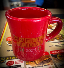 Waffle House Waffle Home for the Holidays Red Christmas Coffee Mug Rare 2025 ed. picture