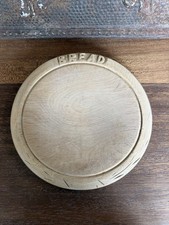 Antique English Carved Wood “BREAD” Board - 10” picture