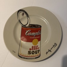 Block Andy Warhol Limited Edition Campbell's Plate Numbered 956/5000 Pop Art Box picture