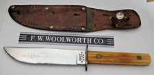 Antique Bowie Hunter Knife Woolworth KENT SPORTSMAN - Winterbottom Bone - Etched picture