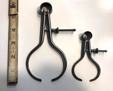 2 vintage Starrett USA toolmakers' #275 round leg outside calipers 3