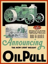 1924 Rumely Oil Pull Light Weight Tractor NEW Sign 24 x 30