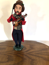 BYERS CHOICE 2005 MAGNIFICENT MUSICAL  MAN WITH VIOLIN 14 1/2