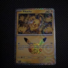 Pokémon TCG Pikachu 044/128 30th Celebration Holo Rare NM 22/30 picture