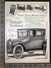 1917 KISSEL KAR SEDAN 4-PASS MOTOR AUTO CAR HARTFORD VICTORIA TOP AD FC14853 picture