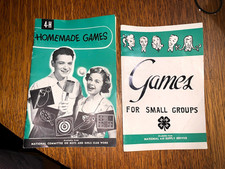 VINTAGE 4-H 4 H RECREATION SUPPLY SERVICE BOYS AND GIRLS CLUB GAME BOOKLETS picture