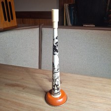 Vintage Halloween Tin Horn Noisemaker US Metal Toy Co Litho Witch Pumpkin JOL picture