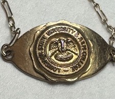 Vintage Louisiana State University & A&M College Gold-Tone Bracelet Charm picture