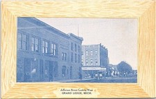 Grand Ledge Michigan LITHO Street Scene early 1900s picture