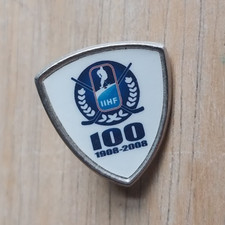 IIHF International Ice Hockey Federation 100 Logo Pin World Juniors 1908 2008 picture