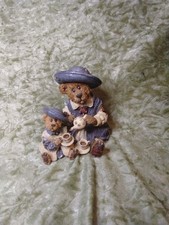 Boyds Bears~Bearstone~Catherine And Caitlin Berriweather...Fine Cup Of Tea~2002 picture