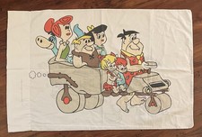 Vintage Flintstones Pillowcase / Hanna-Barbera / 30” x 20” / used picture