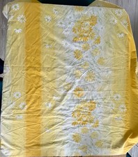 Vtg 70's King Vera Neumann Daisy Ombre for Burlington Flat Sheet Yellow Floral picture