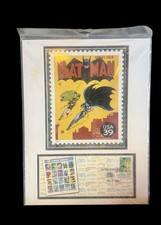 DC Comics - Batman - USPS Matted Stamps & Picture - 1st Day Issue 2006 SDCC NEW picture