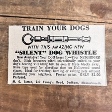 1952 Dog Training Whistle Vintage Print Ad Dedham Massachusetts picture