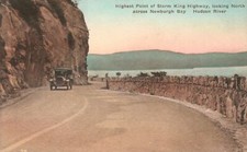 Vintage Postcard Highest Point Of Storm King Highway Across Newburgh Bay Hudson picture