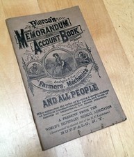 Vintage 1920s Pierce's Memorandum Account Book 1922-1923 Buffalo NY Collectible picture