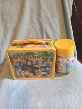 Vintage 1973 The Walton's Metal Lunchbox And Thermos VGC picture