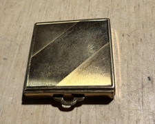 Powder Makeup Compact Vtg Kotler & Kopit Gold Tone Satin Polished 1930's picture