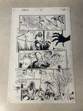 SCARE TACTICS #10 ORIGINAL COMIC ART 1998 COP SLICED UP KILLED SLITHER picture