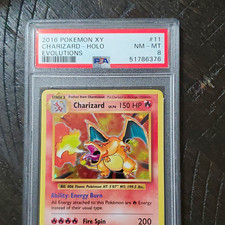 Pokémon XY Evolutions 2016 Charizard Holo #11 PSA 8  picture