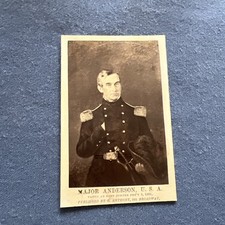 ANTIQUE CIVIL WAR CDV PHOTOGRAPH UNION MAJOR ROBERT ANDERSON FORT SUMTER ANTHONY picture
