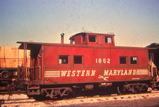Western Maryland Railroad Caboose #1862 - 35mm Photo Slide picture