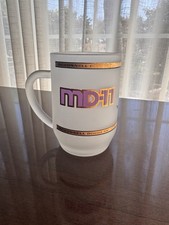 Vintage McDonnell Douglas MD-11 Frosted Glass Beer Mug - 22-Karat Gold picture
