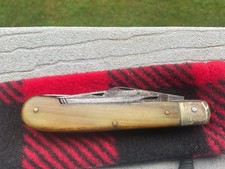 antique victoria switzerland pocket knife 4 tool bone Victorinox Swiss army picture
