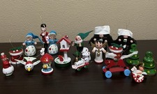 Vintage 1970’s Darling Wooden Hand Painted Ornaments Lot Of 18 Birds Bells Etc… picture