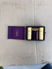 Antique Valet Brass Autostop Safety Razor w/ Gillette Razor Travel Case picture