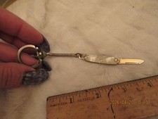 VTG Mother of Pearl Pocket Knife Keychain picture