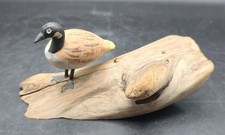 Vintage wooden Canada goose hand-carved  picture